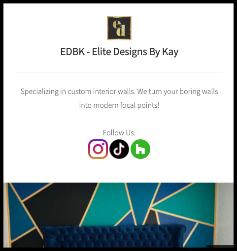 image of elite designs by kay website